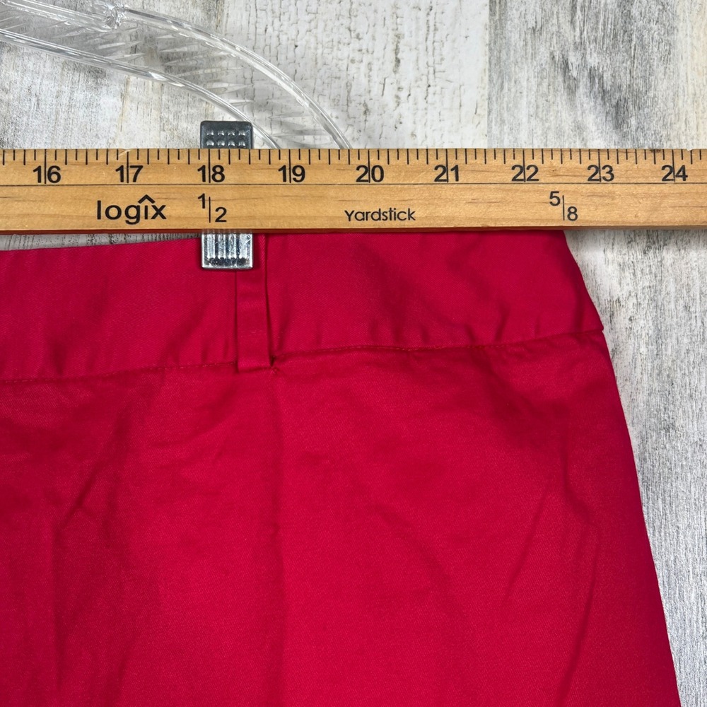 Talbots Red Cropped Pants 22W Plus Cotton Stretch Career Office Professional - Picture 6 of 10
